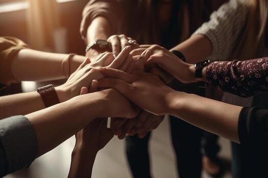 Team discussing a project mission